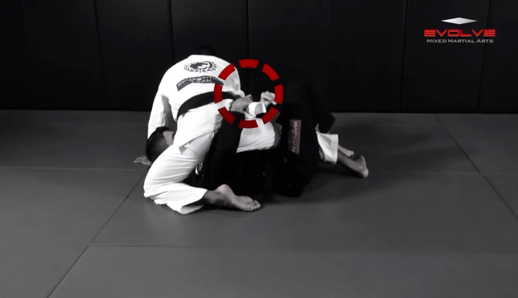 arm bar from half guard variatio