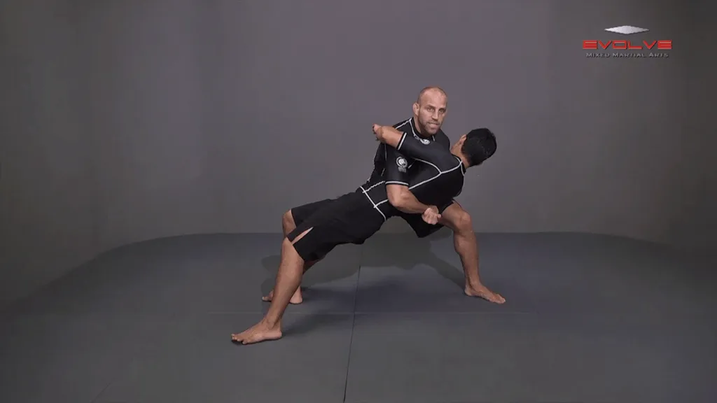 double underhook to knee tap fin