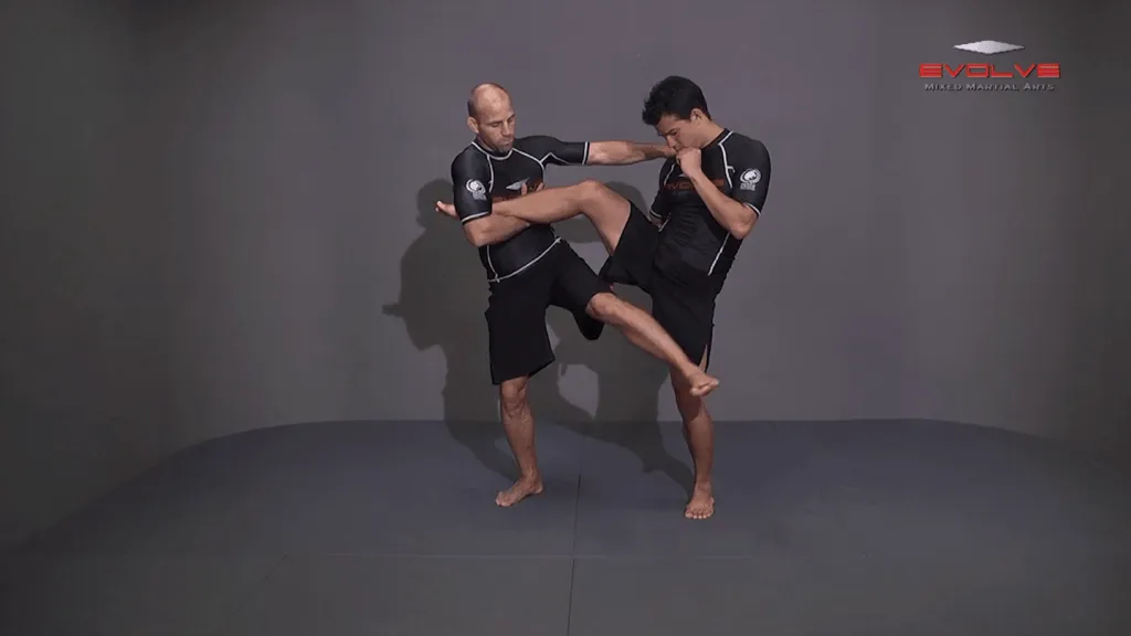 outside single leg to front trip 1