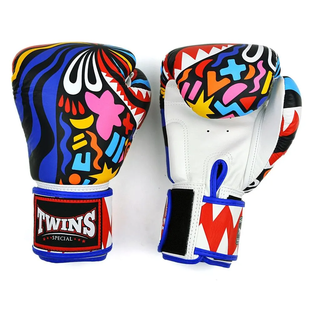 twins abstract boxing gloves whi